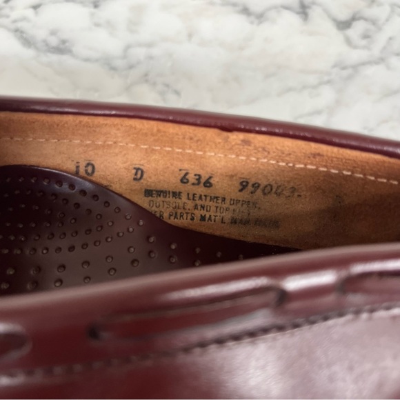 GH Bass Weejuns Classic Brown/Burgandy Leather Tassel Loafers Mens 10 D - Picture 5 of 11